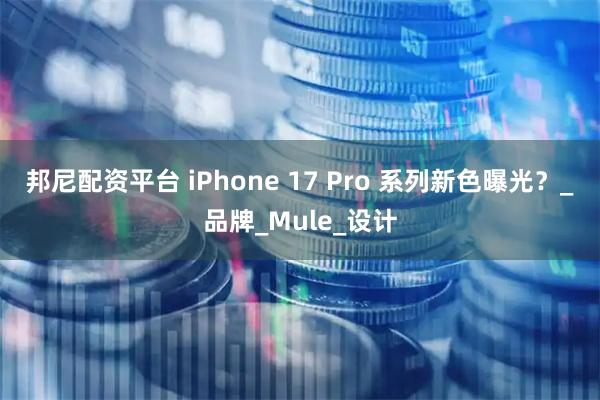 邦尼配资平台 iPhone 17 Pro 系列新色曝光？_品牌_Mule_设计