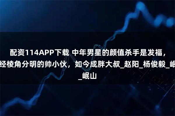 配资114APP下载 中年男星的颜值杀手是发福，曾经棱角分明的帅小伙，如今成胖大叔_赵阳_杨俊毅_岷山